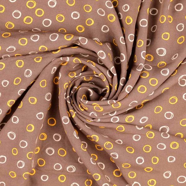 Viskose Popeline - beige, Kringel